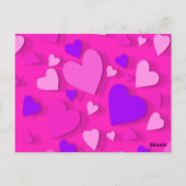 Decoratief papier hart 8 briefkaart (Achterkant)