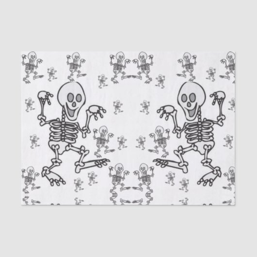 Decoratief papier skeletten halloween (Voorkant)