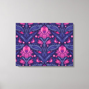 Decoratief patroon met harten canvas afdruk