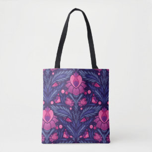 Decoratief patroon met harten draagtas
