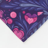 Decoratief patroon met harten fleece deken (Hoek)