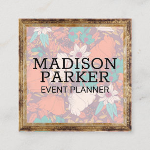 Decoratief patroon van de ventilator ANTIEK LIJS Vierkante Visitekaartje