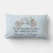 Decoratief pilotenzuster Quote Tandem Bicycle Kussen (Voorkant)