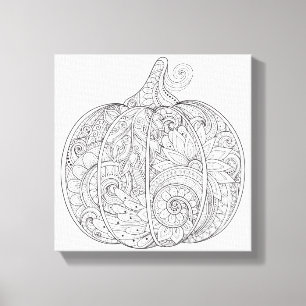 Decoratief pompoen 6 canvas afdruk