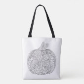 Decoratief pompoen Doodle 2 Tote Bag (Achterkant)