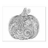 Decoratief pompoen 	rubberstempel (Afrduk)