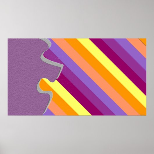 Decoratief Puzle Piece Abstract Sugar Poster (Voorkant)