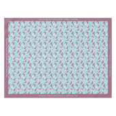 Decoratief Retro Roze Flamingos Tropisch Exotisch Tafelkleed (Voorkant (Horizontaal))