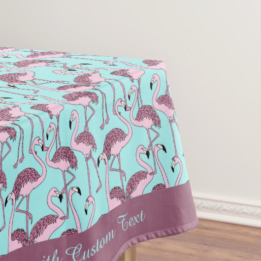 Decoratief Retro Roze Flamingos Tropisch Exotisch Tafelkleed (Voorbeeld)