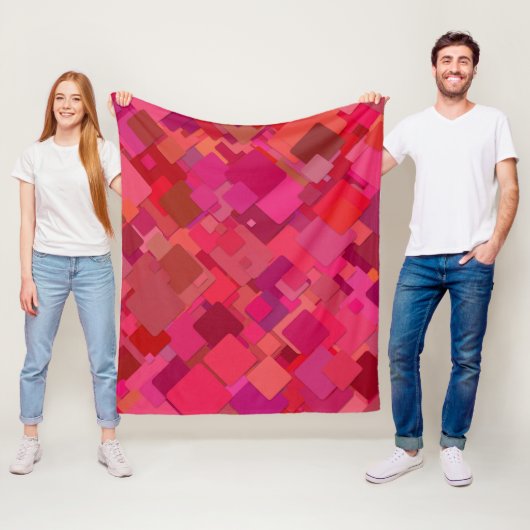 Decoratief Rood Fleece Deken (In situ)