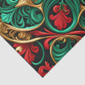 Decoratief rood groen vakantieweefsel papier (Detail)