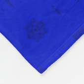 Decoratief Royal Blue Satin Pattern Fleece Deken (Hoek)
