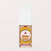 Decoratief roze goudcake Logo Cupcake Maker Visitekaartjes (Buitenkant ongevouwen)