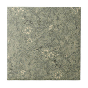 decoratief rustiek botanisch patroon tegeltje