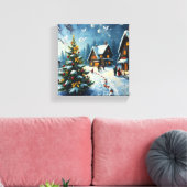 Decoratief schilderij (kerstgeest) canvas afdruk (Insitu (Woonkamer))