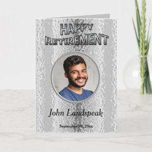 Decoratief Silver Metal 1 foto collage Retirement Kaart