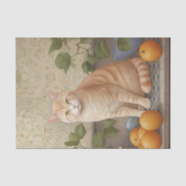 Decoratief Sinaasappel Tabby Cat Tissuepapier