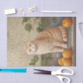 Decoratief Sinaasappel Tabby Cat Tissuepapier (Craft)