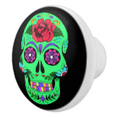 Decoratief Suiker Schull Lime Green Keramische Knop (Rechts)