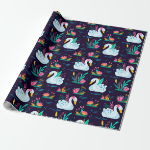 Decoratief Swan Cadeaupapier