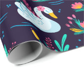 Decoratief Swan Cadeaupapier (Rol Hoek)