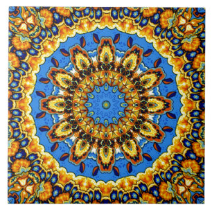 Decoratief Talavera ontmoet Franse tegels Tegeltje