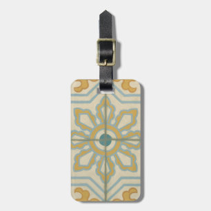 Decoratief Tile Patroon van de Oude Wereld Bagagelabel
