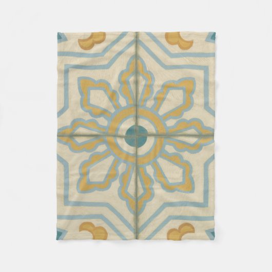 Decoratief Tile Patroon van de Oude Wereld Fleece Deken (Voorkant)