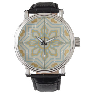 Decoratief Tile Patroon van de Oude Wereld Horloge