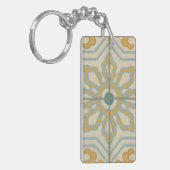 Decoratief Tile Patroon van de Oude Wereld Sleutelhanger (Voorkant Links)