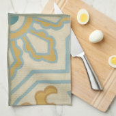 Decoratief Tile Patroon van de Oude Wereld Theedoek (Quarter Fold)