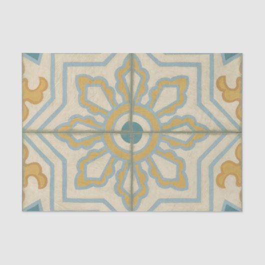 Decoratief Tile Patroon van de Oude Wereld Tissuepapier (Voorkant)