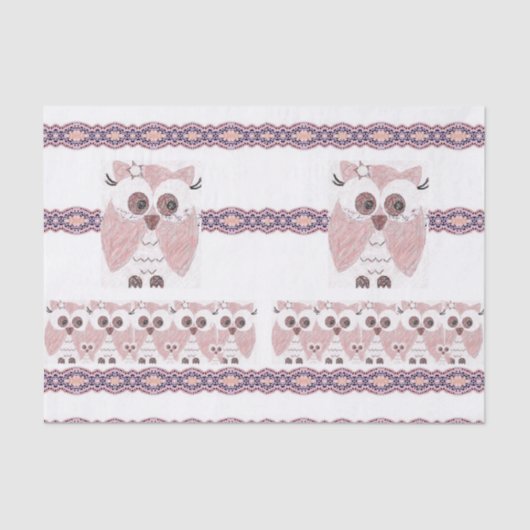 Decoratief tissuepapier Owl (Voorkant)