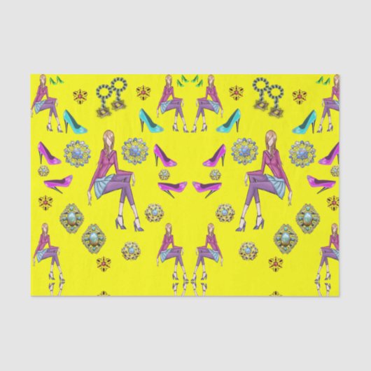 Decoratief tissuepapier tieners schoenen (Voorkant)