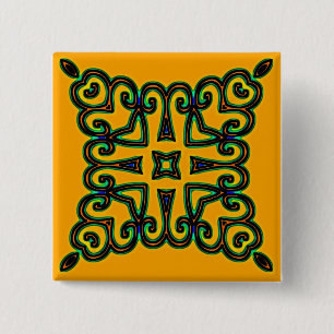 Decoratief Vierkante Button 5,1 Cm