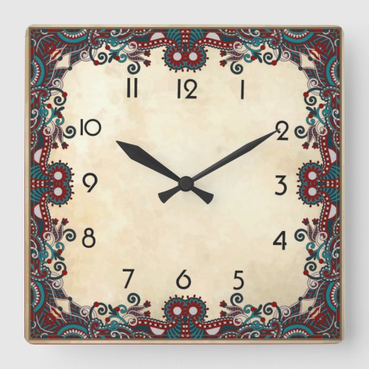 Decoratief Vierkante Klok (Voorkant)
