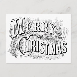  decoratief vrolijk kerstmis kleur me script briefkaart
