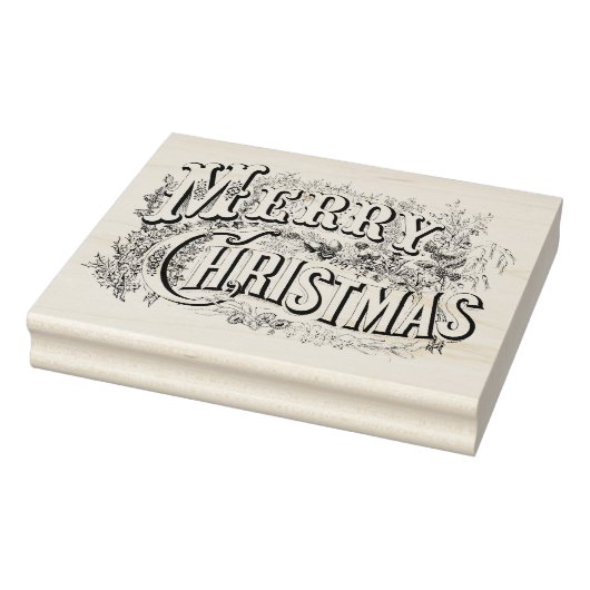 decoratief vrolijk kerstmis kleur me script rubberstempel (Stempel)