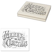 decoratief vrolijk kerstmis kleur me script rubberstempel (Gestempeld)
