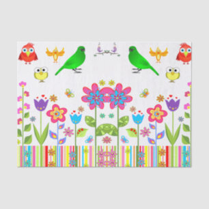 Decoratief weefsel van papiervogels tissuepapier