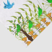 Decoratief weefsel van papiervogels tissuepapier (Detail)