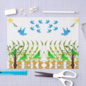 Decoratief weefsel van papiervogels tissuepapier (Craft)