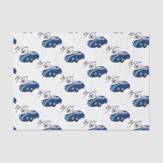 Decoratief weefselpapier auto-salesman tissuepapier (Voorkant)