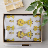 Decoratief weefselpapier gele giraffe tissuepapier (Geschenk)