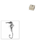 Decoratief zeepaardje 	rubberstempel (Gestempeld)
