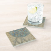 Decoratief zilver Bosbouw Glazen Onderzetter (Schuin)