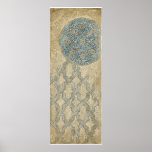 Decoratief zilver Bosbouw Poster