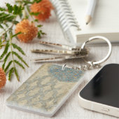 Decoratief zilver Bosbouw Sleutelhanger (Voorkant Rechts)