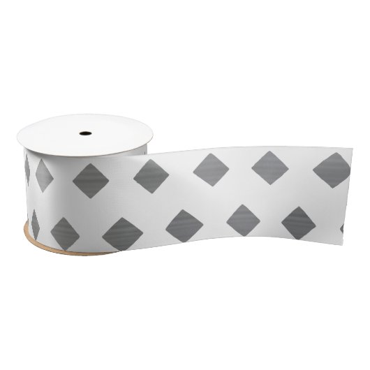 Decoratief Zilver Grijs Wit Diamant Patroon Lint (Spoel)