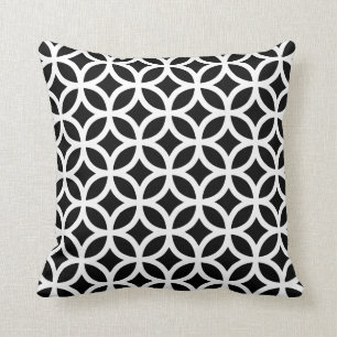 Decoratief zwart en wit geometrisch kussen